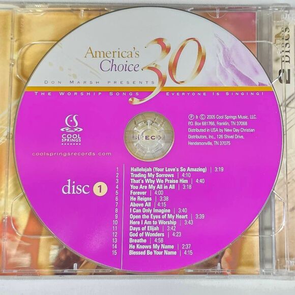 America’s Choice 30 Worship Songs 2CD Set - Picture 4 of 5